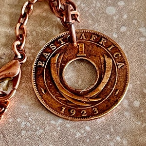 East Africa Coin Pendant 1 Cent African Personal Necklace Old Vintage Handmade Jewelry Gift Friend Charm For Him Her World Coin Collector
