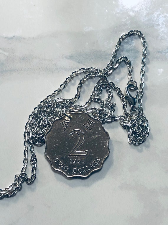 Hong Kong Coin Necklace 2 Dollar China 