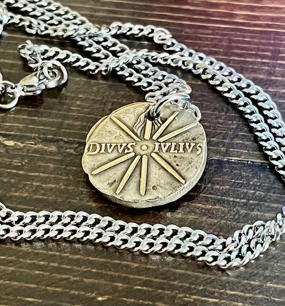 Ancient Roman Coin Pendant – Augustus Denarius Necklace – Roman - Main Image