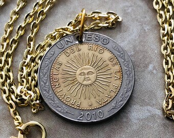 クリスマス特集2025 1963 アルゼンチン 10 ペソ コイン ペンダント レセロ ホース コレクション