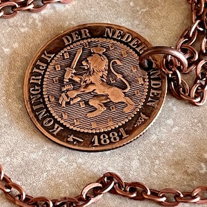 Netherlands Coin Pendant – 2 1/2 Cents Necklace | Vintage Dutch Jewelry | Handmade Holland Charm | Gift for Him or Her