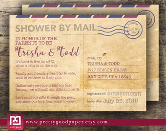 postcard invitations etsy post card invitation