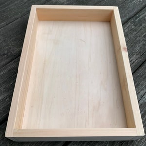 One Plain Wooden Tray (no handles)