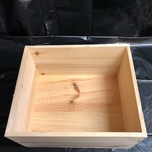 Boîte en bois simple en bois Boîte de rangement SOUVENIR Boîte en bois de pin Boîte décorative Craf 