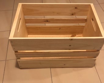 Oversized Wooden Crate made of natural wood