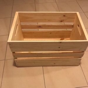 Oversized Wooden Crate made of natural wood