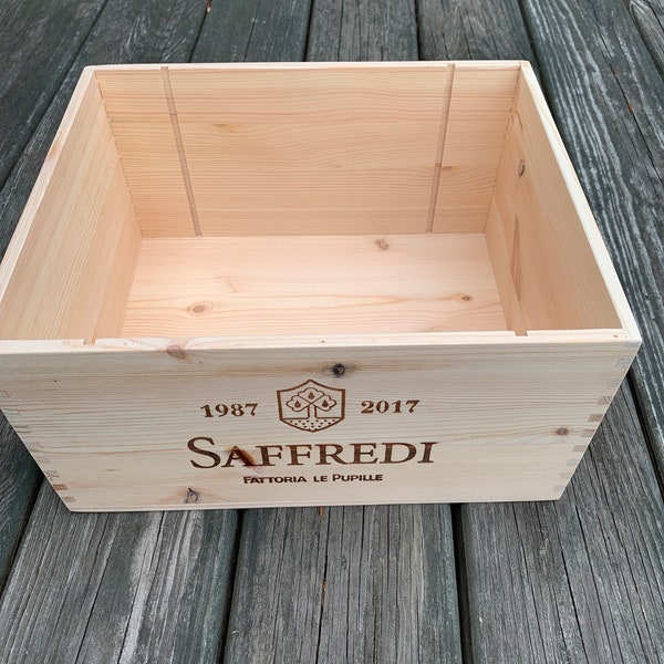 SAFFREDI 1987 - 2017 Wooden Box no Handles, L 12 3/4" W 10 1/2" H 6 1/2"