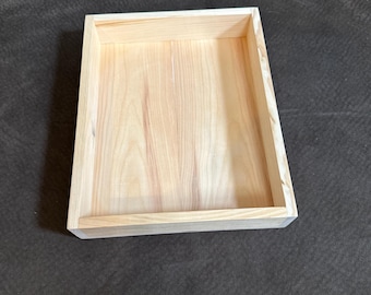 One Plain Wooden Tray (no handles)