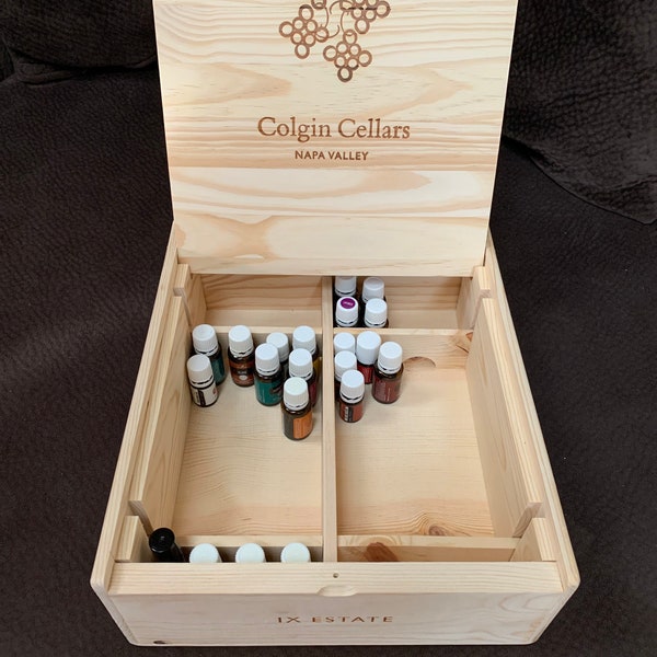 Ultimate Essential Oils Storage Box with lid (bottles not included).