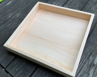 One Plain Wooden Tray (no handles)