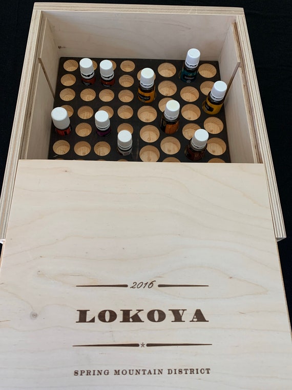 Ultimate Essential Oils Storage Box with lid . bottles not included