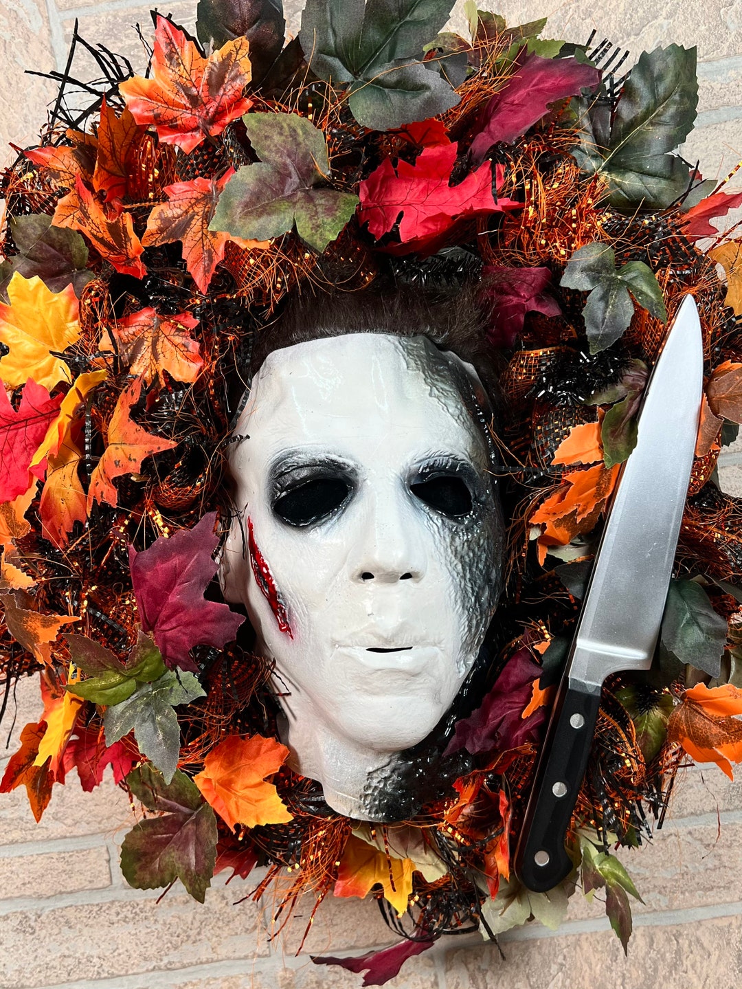 Michael Myers Wreath
 Michael Myers Wreath Scary Halloween Wreath Horror Movie Etsy