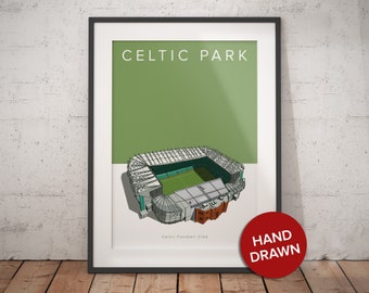 Celtic Park Glasgow Art Print: Scottish Football Gift