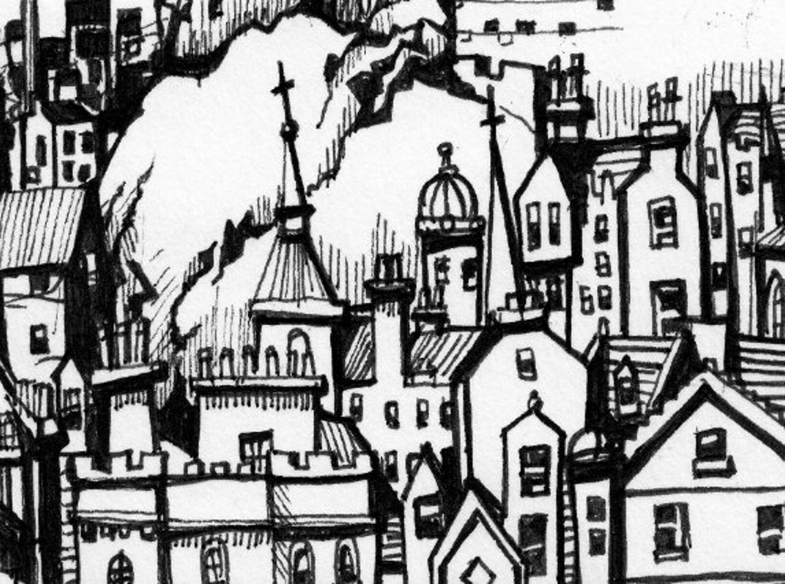 Edinburgh Print Edinburgh Castle Edinburgh Skyline Etsy