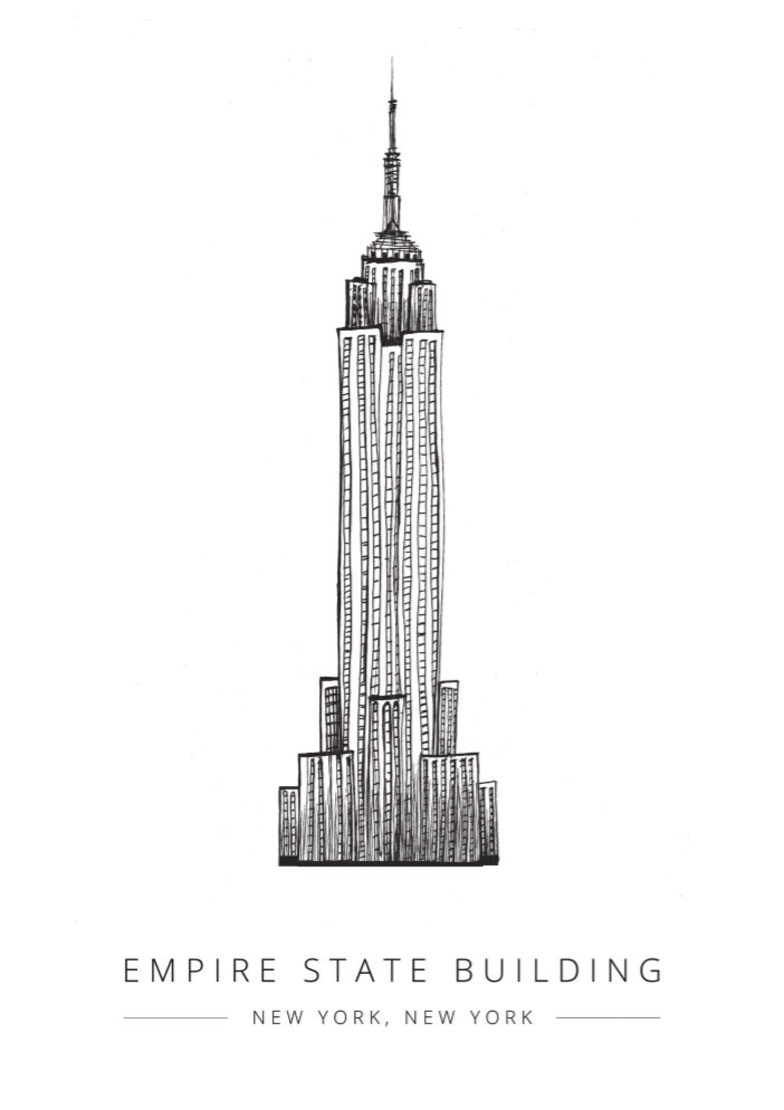 Empire State Building Print New York City Print Skyline - Etsy