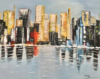 Oil painting Reflex City