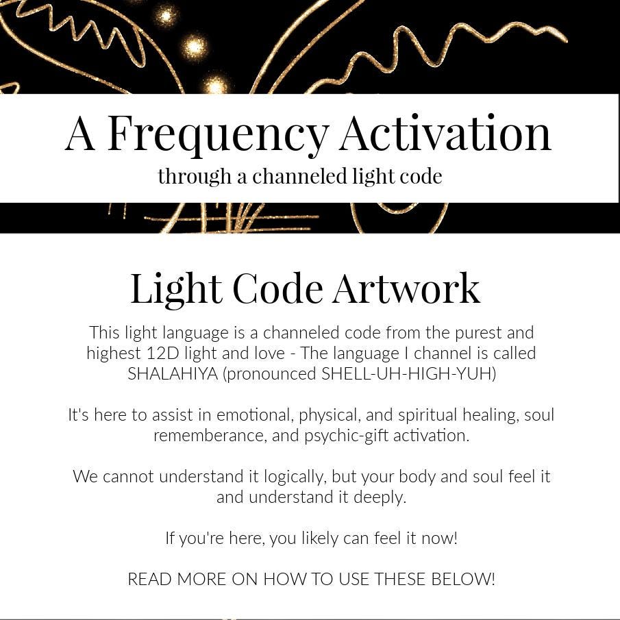 Light Language Activation Code | 1 Digital Art Download | for Spiritual ...