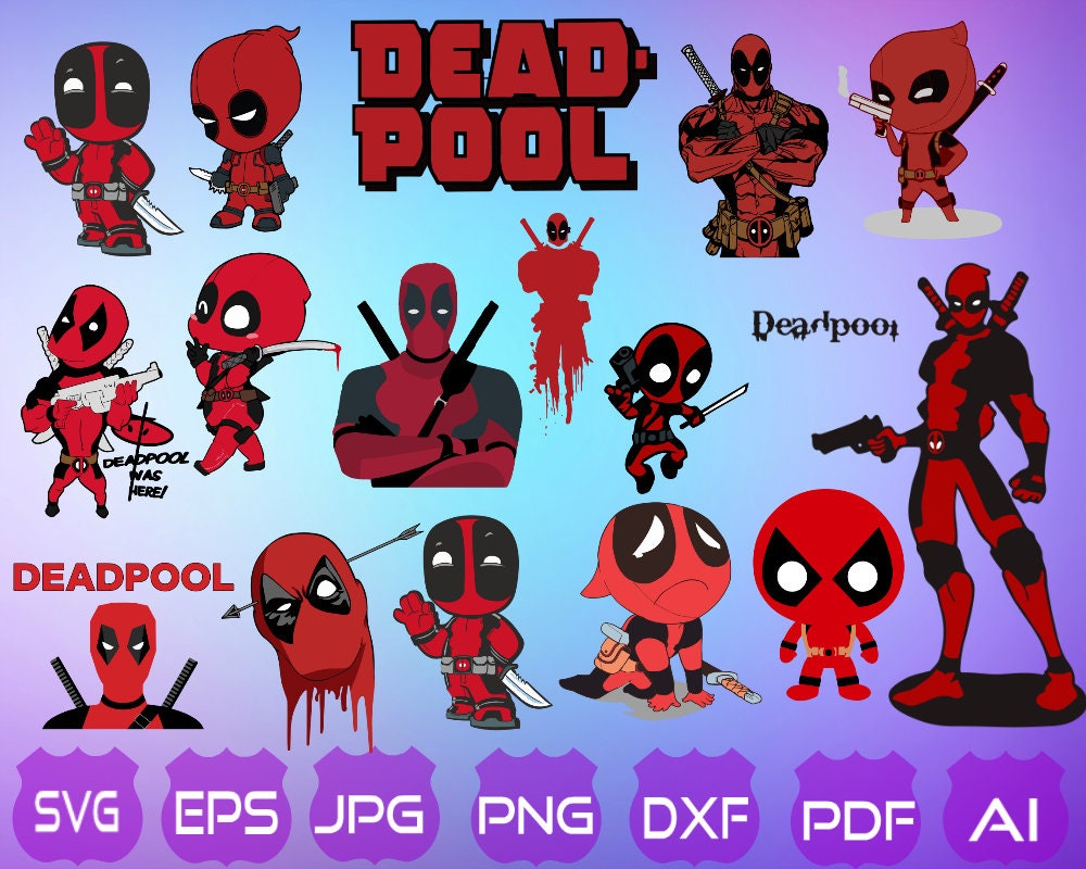 Download 30 Deadpool SVG Deadpool Marvel SVG Deadpool Silhouette | Etsy