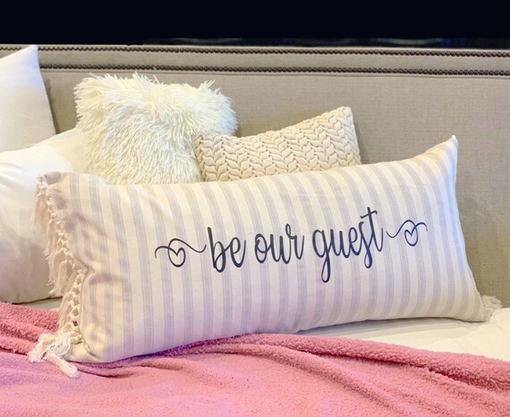 Be our Guest Long throw pillow | Etsy