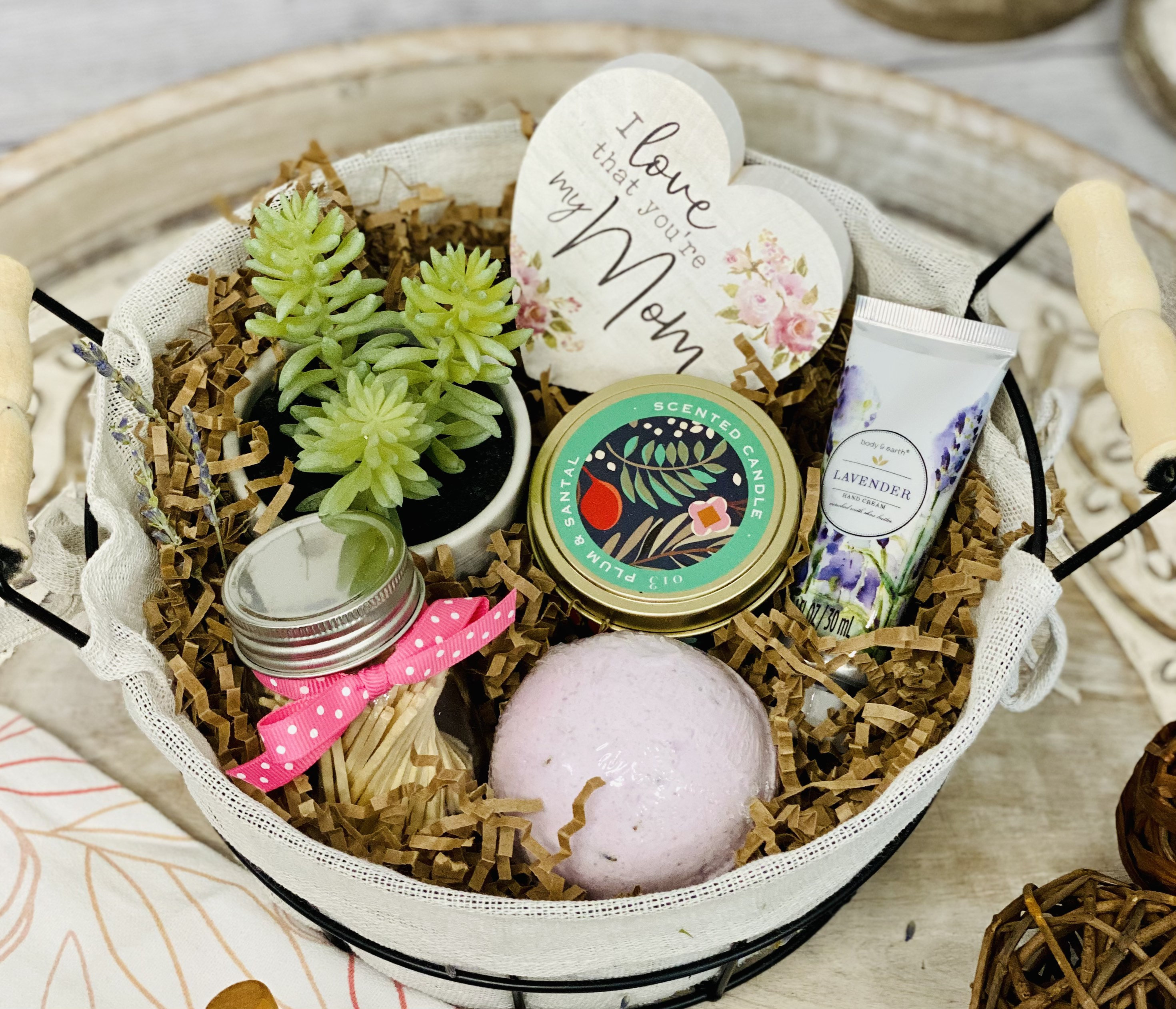 Moms birthday gift basket moms day basket Mothers Day Etsy