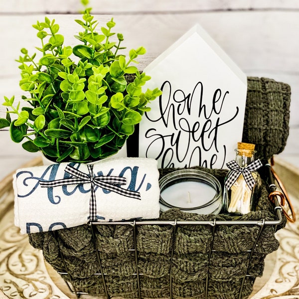 Housewarming gift, Gift basket for home