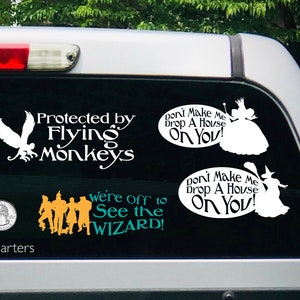 Protected By Flying Monkeys Wizard of Oz Inspired Vinyl Decal Sticker Protected By Flying Monkeys Wizard of Oz Inspired Vinyl Decal Sticker