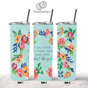 Wait Until I Don't Like You 20oz Skinny Tumbler Sublimation Design for Straight Tumbler - PNG Digital Download