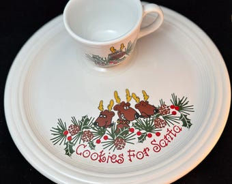Fiesta Cookies for Santa Tray & Mug Set | Christmas Cookie Plate | Holiday Serving Set with Original Box