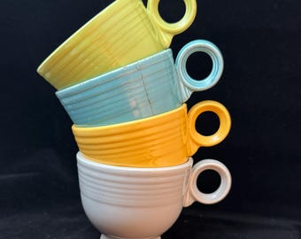 Vintage Fiestaware Set of 4 Mugs