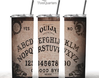 OUIJA Board 20oz Skinny Tumbler Sublimation Design for Straight Tumbler - PNG Digital Download