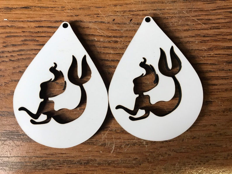 Mermaid Tear Drop Design 2 Sublimation Earrings
