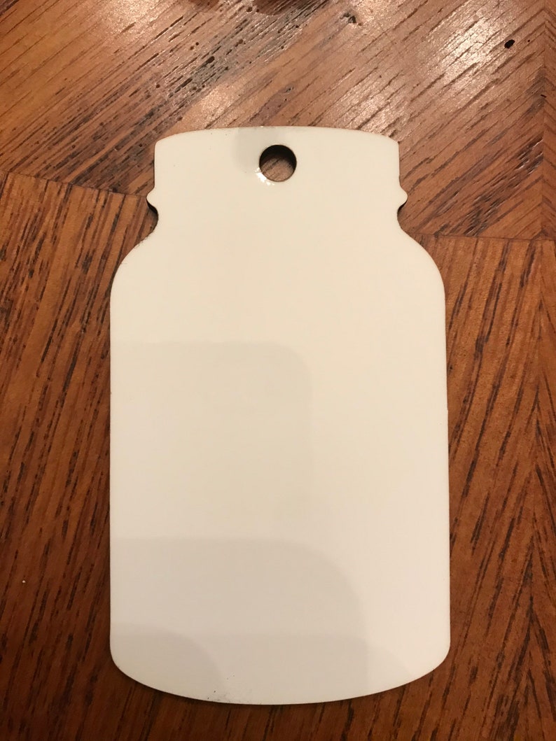 Mason Jar Sublimation Ornament 3.5 inches tall