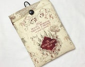 Book Sleeve - Wizards Map with Closure