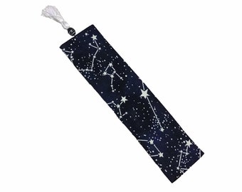 Bookmark Glow in the Dark Constellations with Charms, Handmade Tassel and Stabilizer