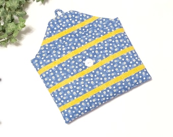 Micro Daisy and Calico hand pieced Envelope Style Book Sleeve