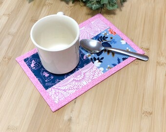 Quilted Pink Mug Rug