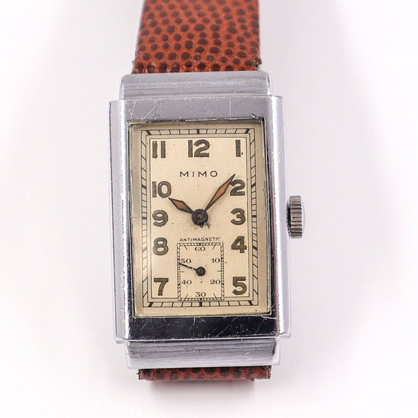 Vintage MIMO Art Deco Watch: Swiss Made Hand Winding Collectible