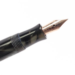 Penna stilografica vintage ISCO marmorizzata, pennino F 14K, regalo meraviglioso