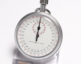 Vintage Excelsior Park Mechanical Stopwatch: Swiss Sports Timer, 1970s