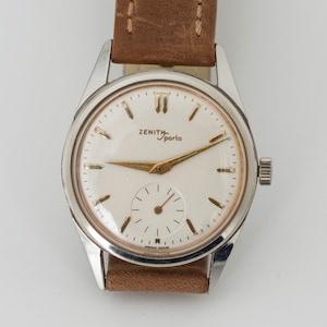 Zenith, Wonderful Vintage Swiss Zenith watch from the 1950s - rare in this condition, stainless steel case, Wonderful Gift