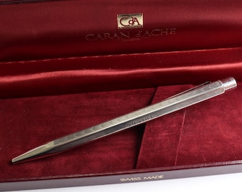 Bolígrafo Caran d'Ache Ecridor Chevron Longines vintage con caja - Fabricación suiza