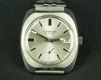 Vintage Austin Watch Analog Wristwatch Silver Tone Business Career Office Work Working Vintage Austin Swiss Watch Mens Silver 33MM  main image 3