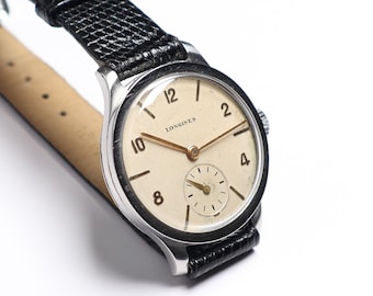 Vintage Longines Military Watch: 1930s Swiss Mechanical Cal.12.68Z