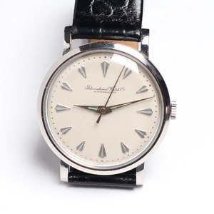 Vintage Classy IWC Schaffhausen, Stainless Steel Dress Swiss Watch from 1961, A wonderful gift