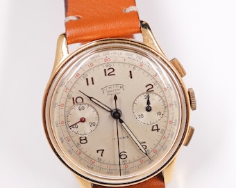 Vintage Swiss Chronograph Watch: Finita Precision, Venus 175 Movement