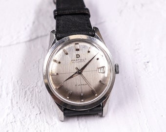 Vintage Delano Partout Automatic Swiss watch, Stainless steel case, Wonderful Gift