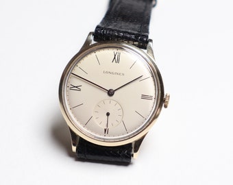 Vintage 14K Solid Gold Watch Longines Cal.12.68 Z, From 1941