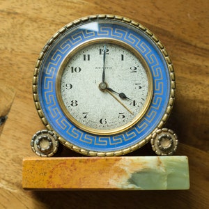 French 8 days Big Desk Clock CH.HOUR Vintage Tabletop Clock Colectible Art Deco Clock