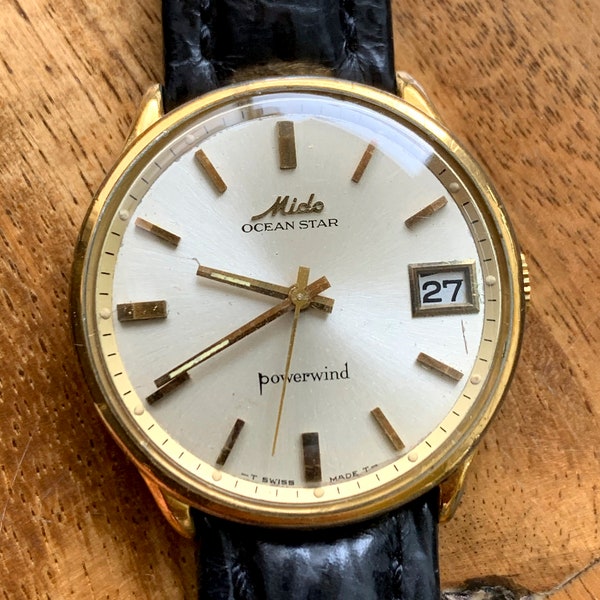 Mido  - Wonderfull Vintage Swiss Watch Mido Ocean Star Powerwind - automatic Swiss watch, Gift for Birthday or Anniversary