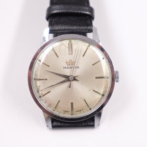 Elegant Vintage Marvin Swiss Watch,  Chrome plated case, high grade Marvin cal.560, 5 Adjusted 17 Jewels, Wonderful Gift